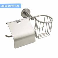 Держатель  освежителя воздуха и туалетной бумаги с экраном , из нержавеющей стали